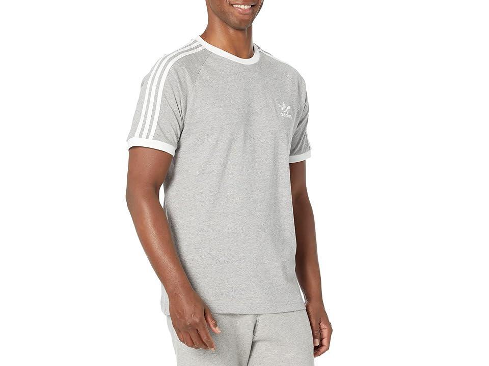 adidas Originals 3-Stripes Tee (Medium Grey Heather) Men's T Shirt Product Image