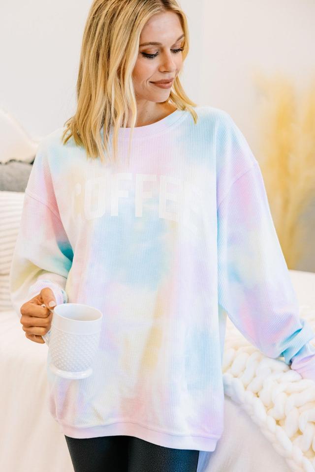 Coffee Graphic Tie Dye Sweatshirt Female Product Image