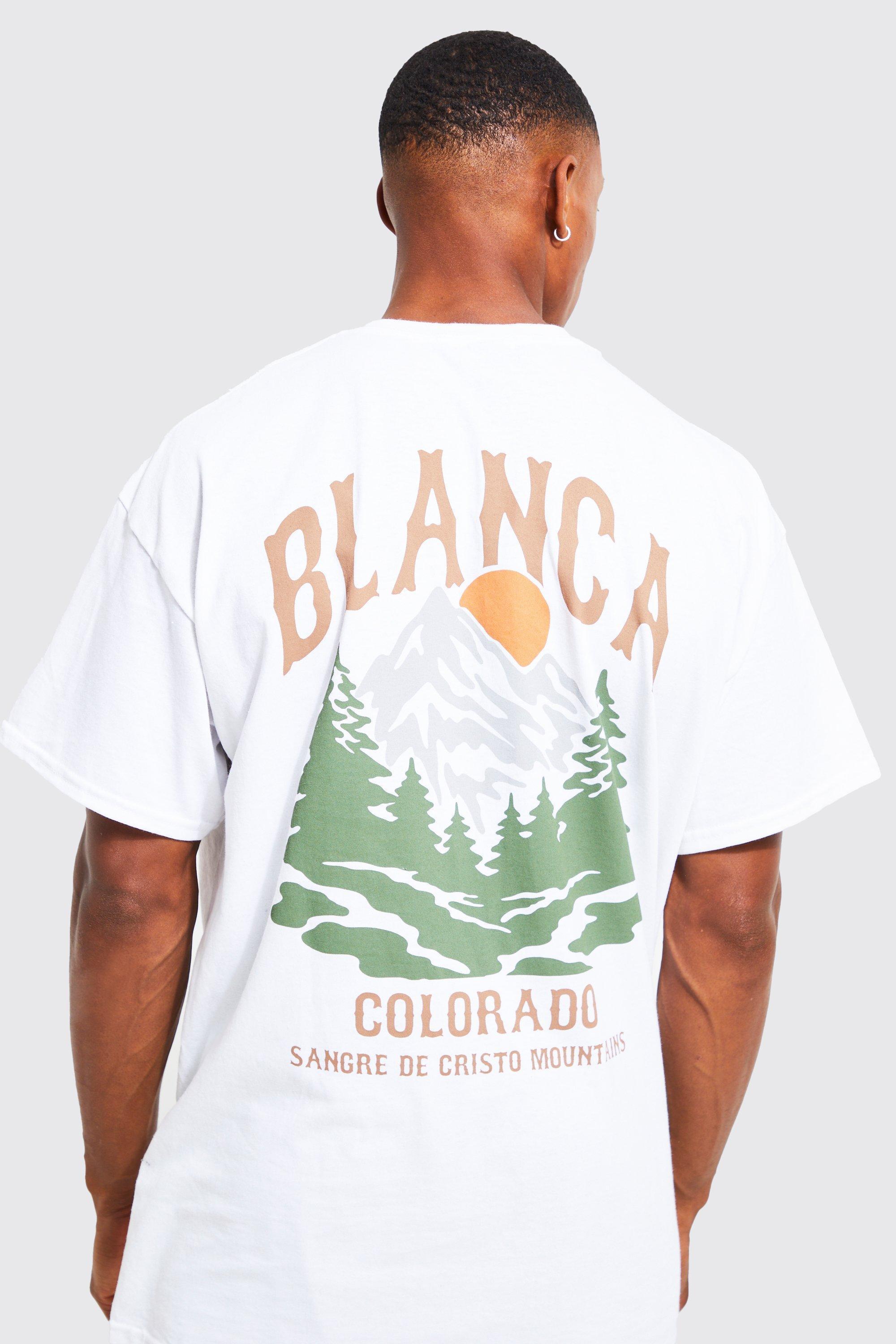 Oversized Colorado Mountains Graphic T-shirt | boohooMAN USA Product Image