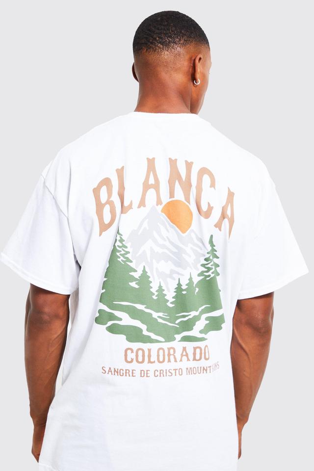 Oversized Colorado Mountains Graphic T-shirt | boohooMAN USA Product Image