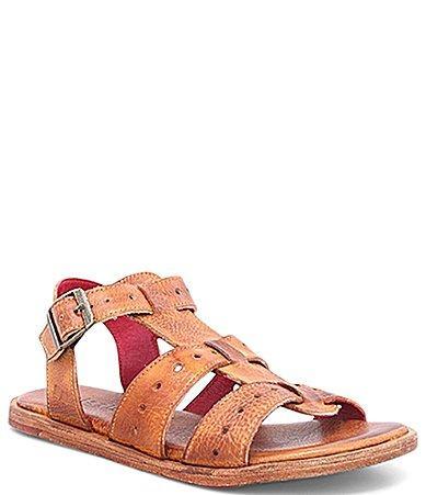 Bed Stu Sue Leather Flat Buckled Sandals Product Image