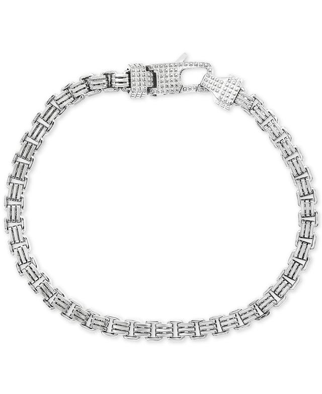 Effy Mens Box Link Chain Bracelet in Sterling Silver Product Image