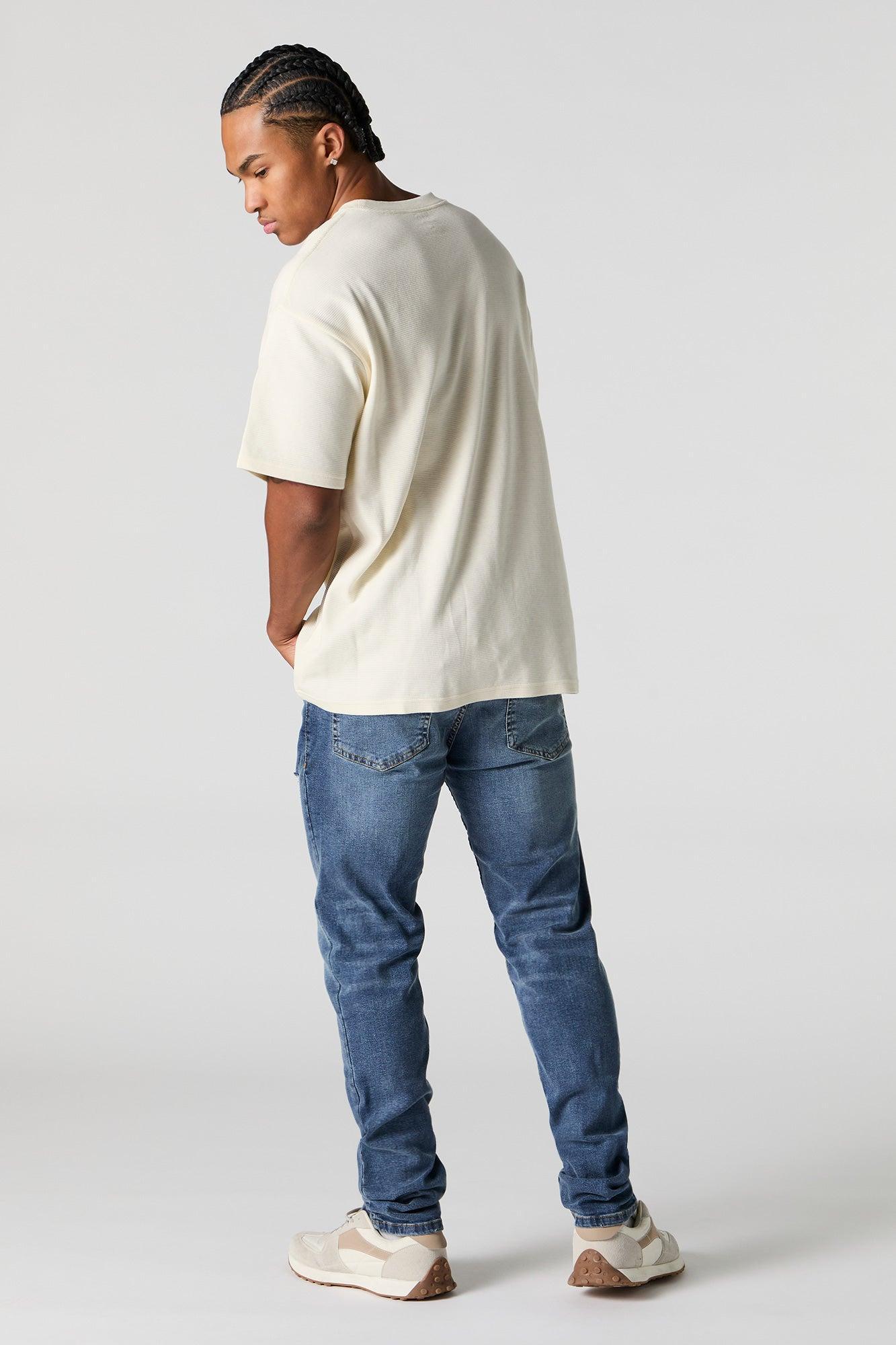 Medium Wash Distressed Slim Jean Male Product Image