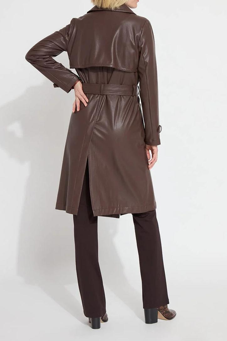 Cielo Vegan Leather Trench Coat product image