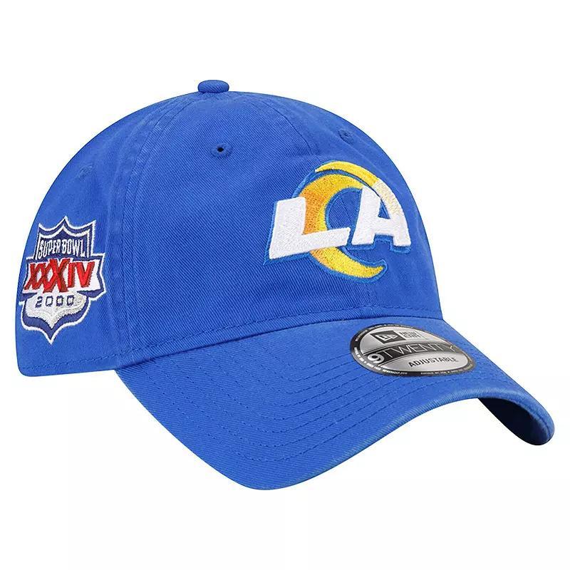 Mens New Era Royal Los Angeles Rams Distinct 9TWENTY Adjustable Hat Product Image