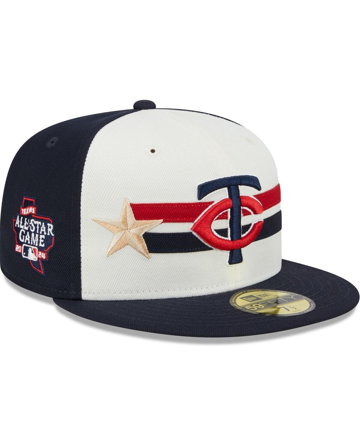 New Era Mens Cream Minnesota Twins 2024 Mlb All-Star Game Workout 59FIFTY Fitted Hat - Cream, Navy Product Image