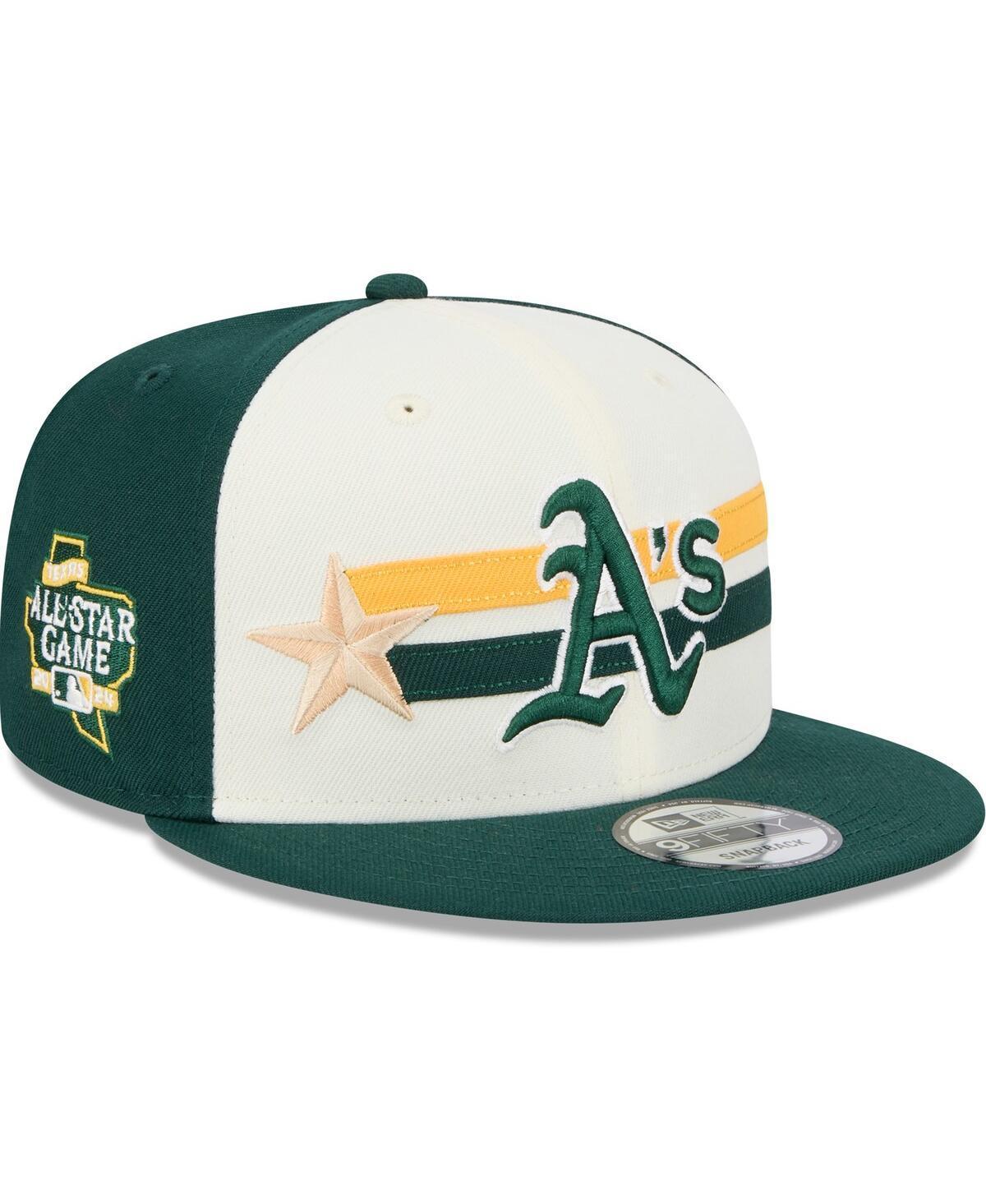 Mens New Era Cream/Green Oakland Athletics 2024 MLB All-Star Game Workout 9FIFTY Snapback Hat Product Image