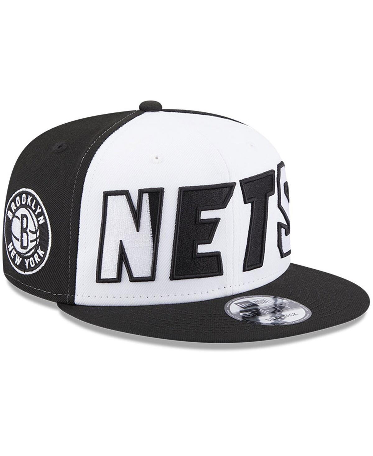 Mens New Era White Brooklyn Nets Back Half 9FIFTY Snapback Hat - White Product Image