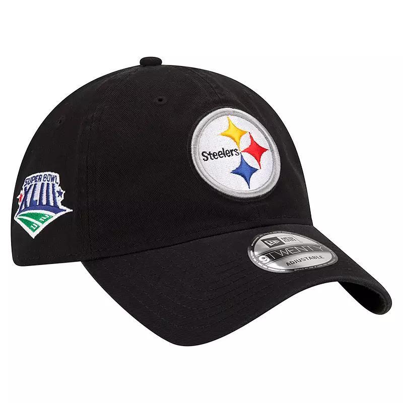 Mens New Era Black Pittsburgh Steelers Distinct 9TWENTY Adjustable Hat Product Image