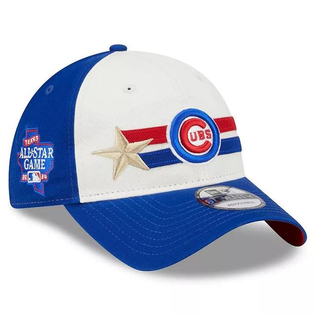 Mens New Era Cream/Royal Chicago Cubs 2024 MLB All-Star Game Workout 9TWENTY Adjustable Hat Product Image