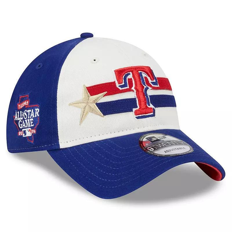 Mens New Era Cream/Royal Texas Rangers 2024 MLB All-Star Game Workout 9TWENTY Adjustable Hat Product Image