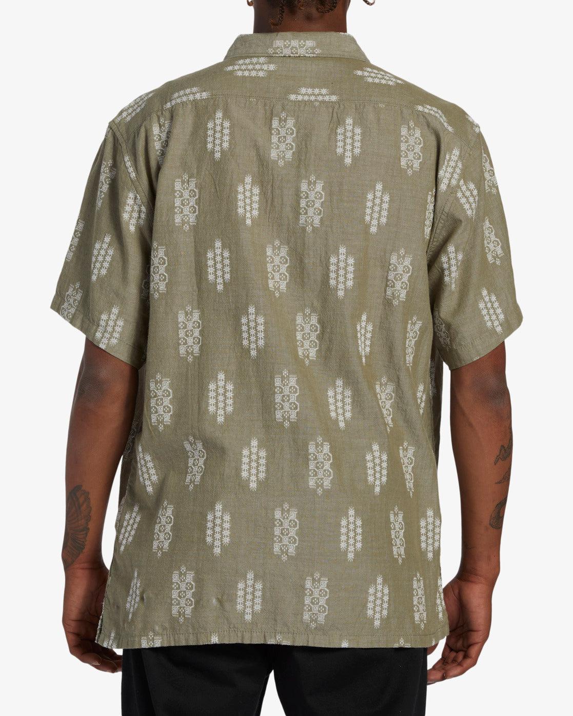 Sundays Jacquard Short Sleeve Shirt - Military Heather Male Product Image