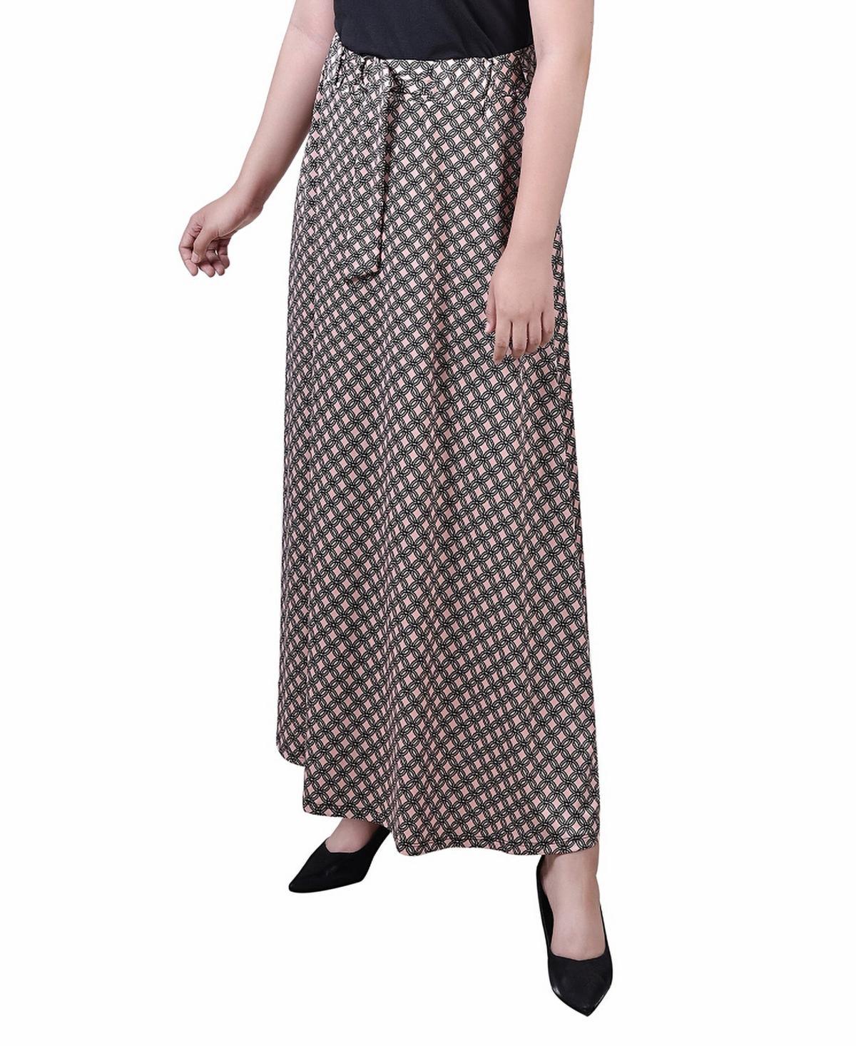 Ny Collection Petite Printed Belted Maxi Skirt Product Image