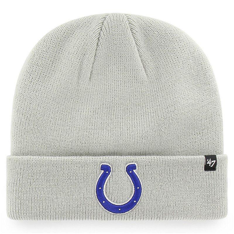 Mens 47 Gray Indianapolis Colts Secondary Basic Cuffed Knit Hat Product Image