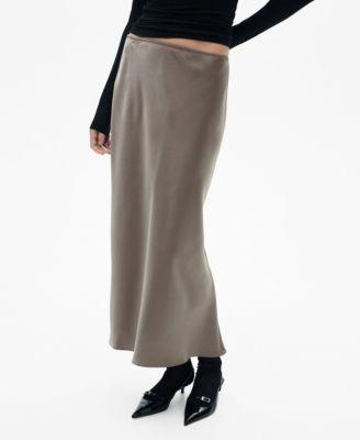 Mango Womens Midi Satin Skirt Product Image