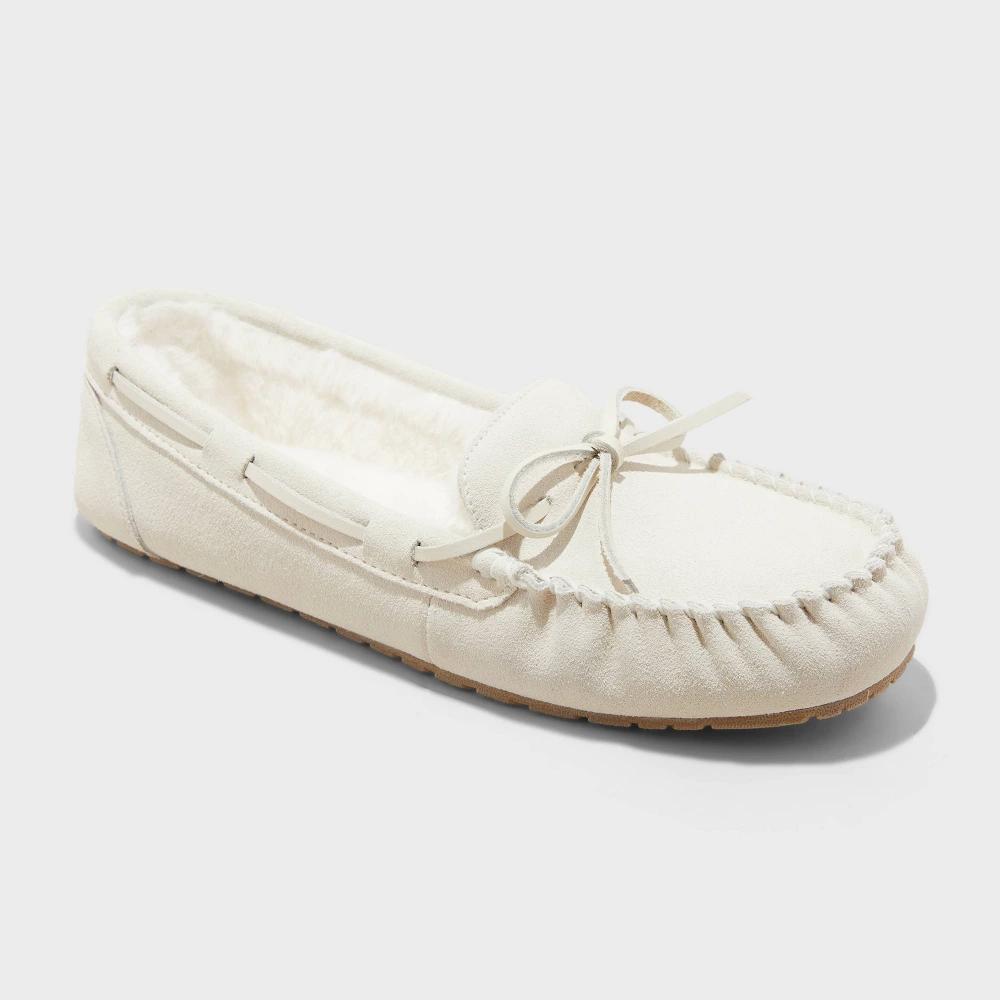 Womens Bria Moccasin Slippers - Auden Cream 10 Product Image