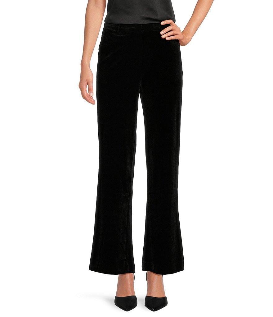 Skies Are Blue Velvet High Waisted Wide Leg Coordinating Pants Product Image