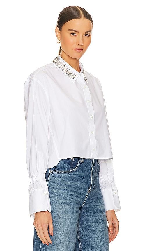 A. l.c. Monica Ii Embellished Cropped Cotton Shirt Product Image