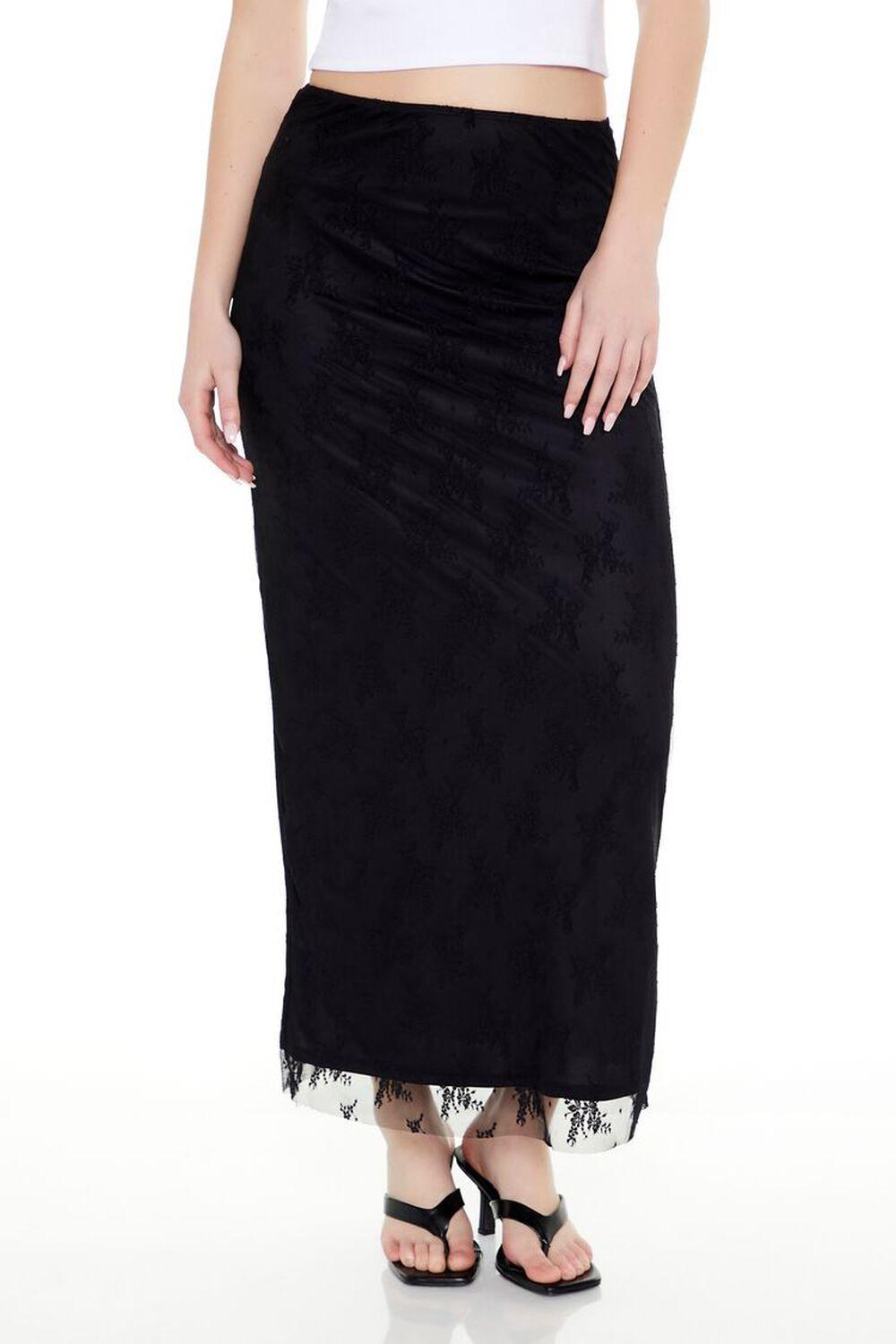 Lace Column Midi Skirt | Forever 21 Product Image