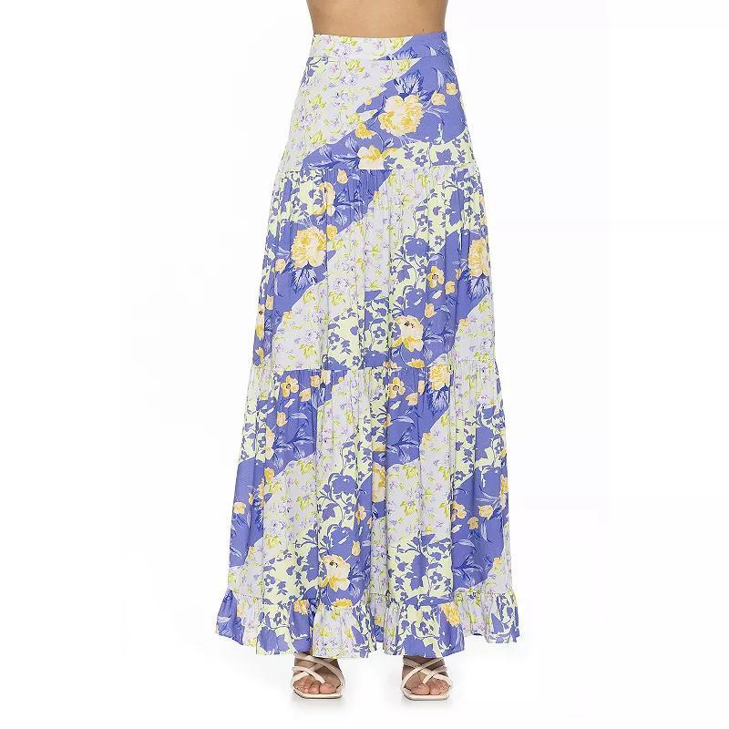 Womens ALEXIA ADMOR Halima Tiered Maxi Skirt product image