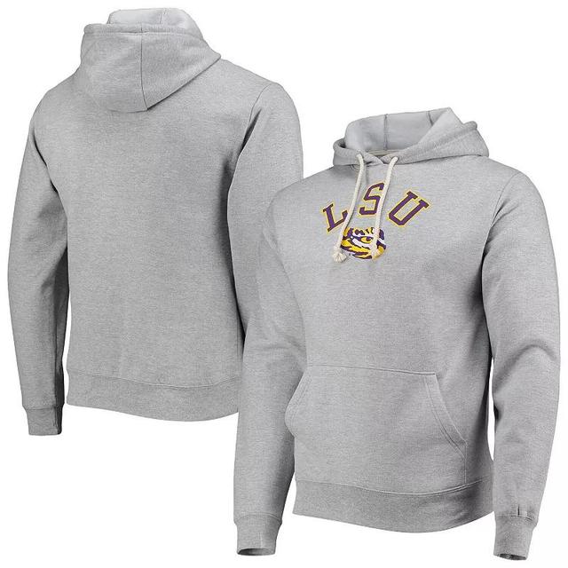 Mens League Collegiate Wear Heathered Gray LSU Tigers Seal Neuvo Essential Fleece Pullover Hoodie Product Image