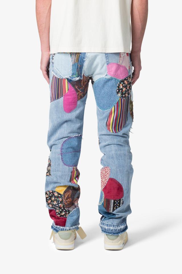 V647 Baggy Patchwork Denim - Blue/Multi Product Image