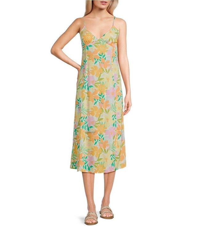 Billabong Summer Shine Printed Sleeveless Midi Dress Product Image