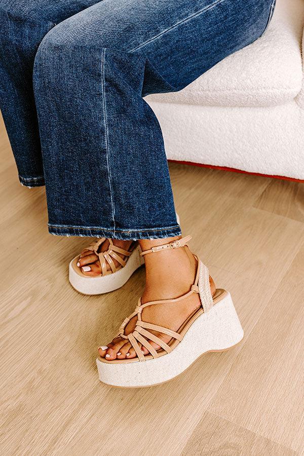 The Adriana Wedge In Tan Product Image