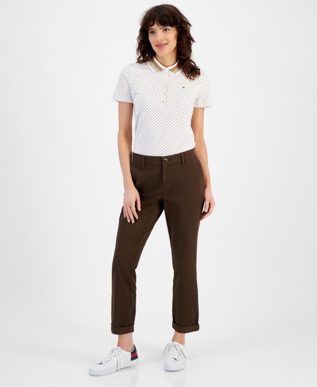 Tommy Hilfiger Womens Hampton Straight-Leg Cuffed Pants Product Image