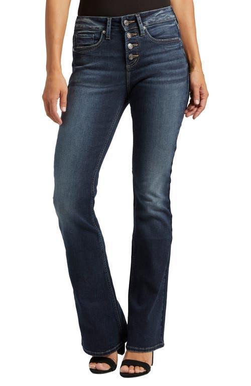 Silver Jeans Co. Suki Exposed Button Mid Rise Bootcut Jeans Product Image