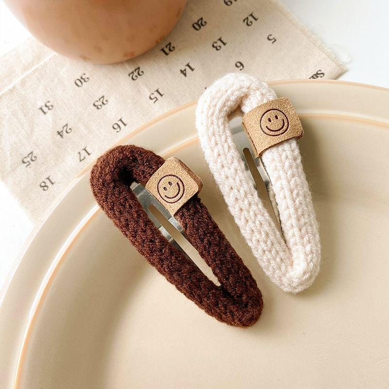 Applique Knit Hair Clip / Set Product Image