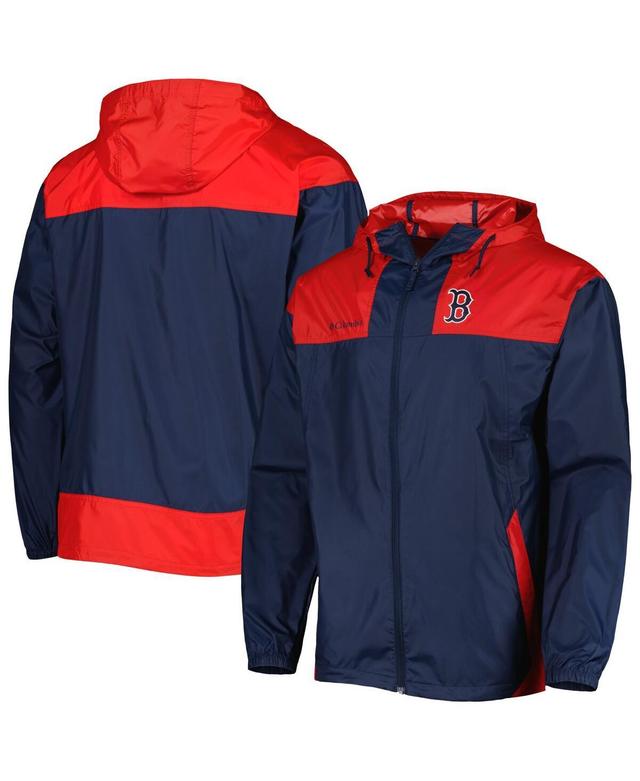 Mens Columbia /Red St. Louis Cardinals Omni-Shade Flash Forward Challenger Full-Zip Windbreaker Jacket Blue Product Image