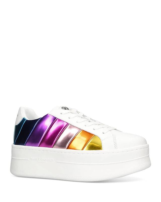 Kurt Geiger London Womens Laney Pumped Multicolor Platform Sneakers Product Image