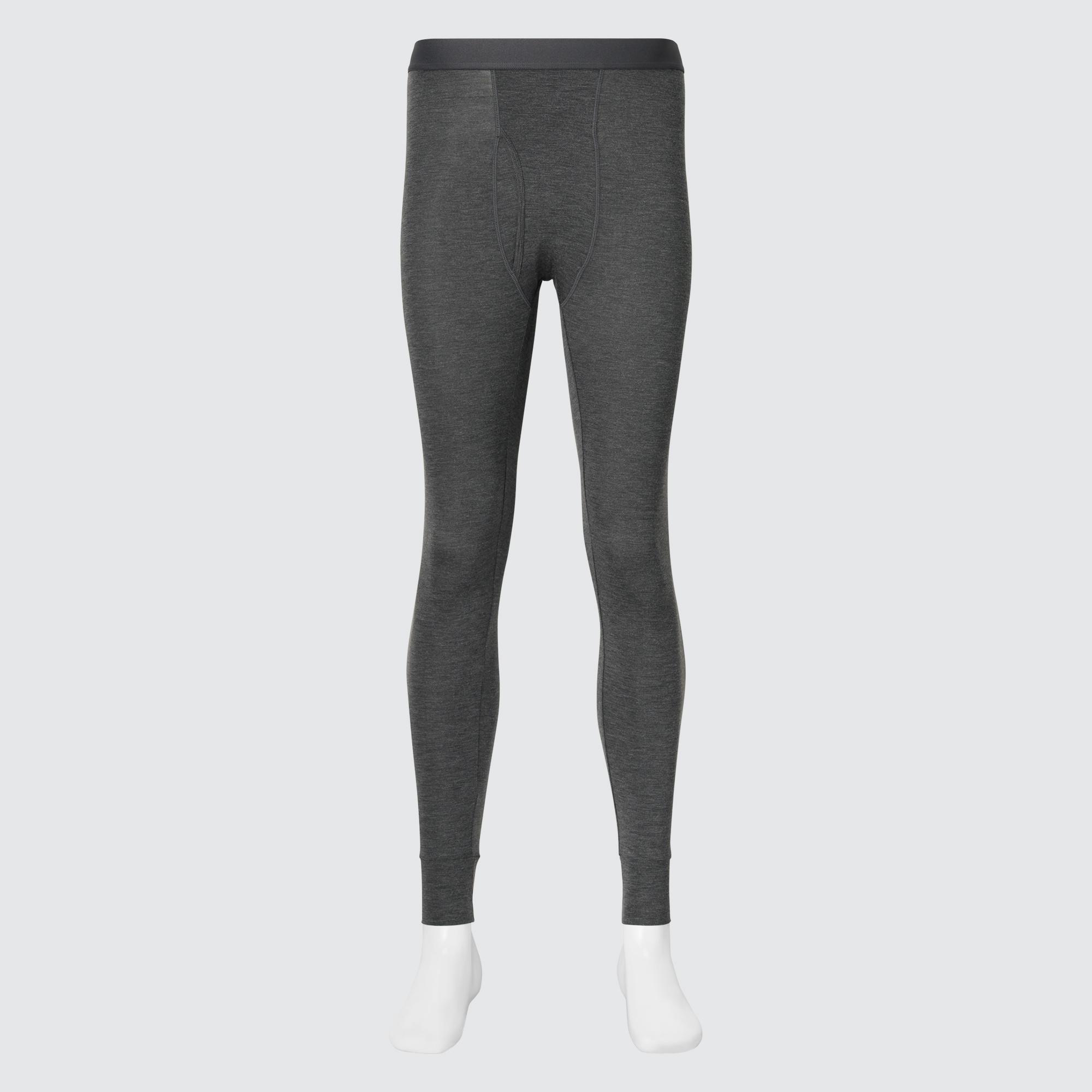 Mens Heattech Tights with Moisture-Wicking Dark Gray Small UNIQLO US Product Image