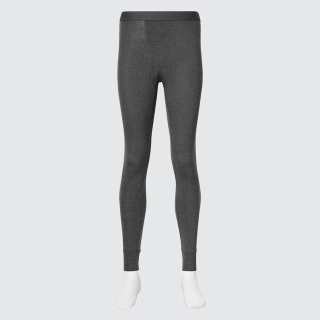 Mens Heattech Tights with Moisture-Wicking Dark Gray Large UNIQLO US Product Image