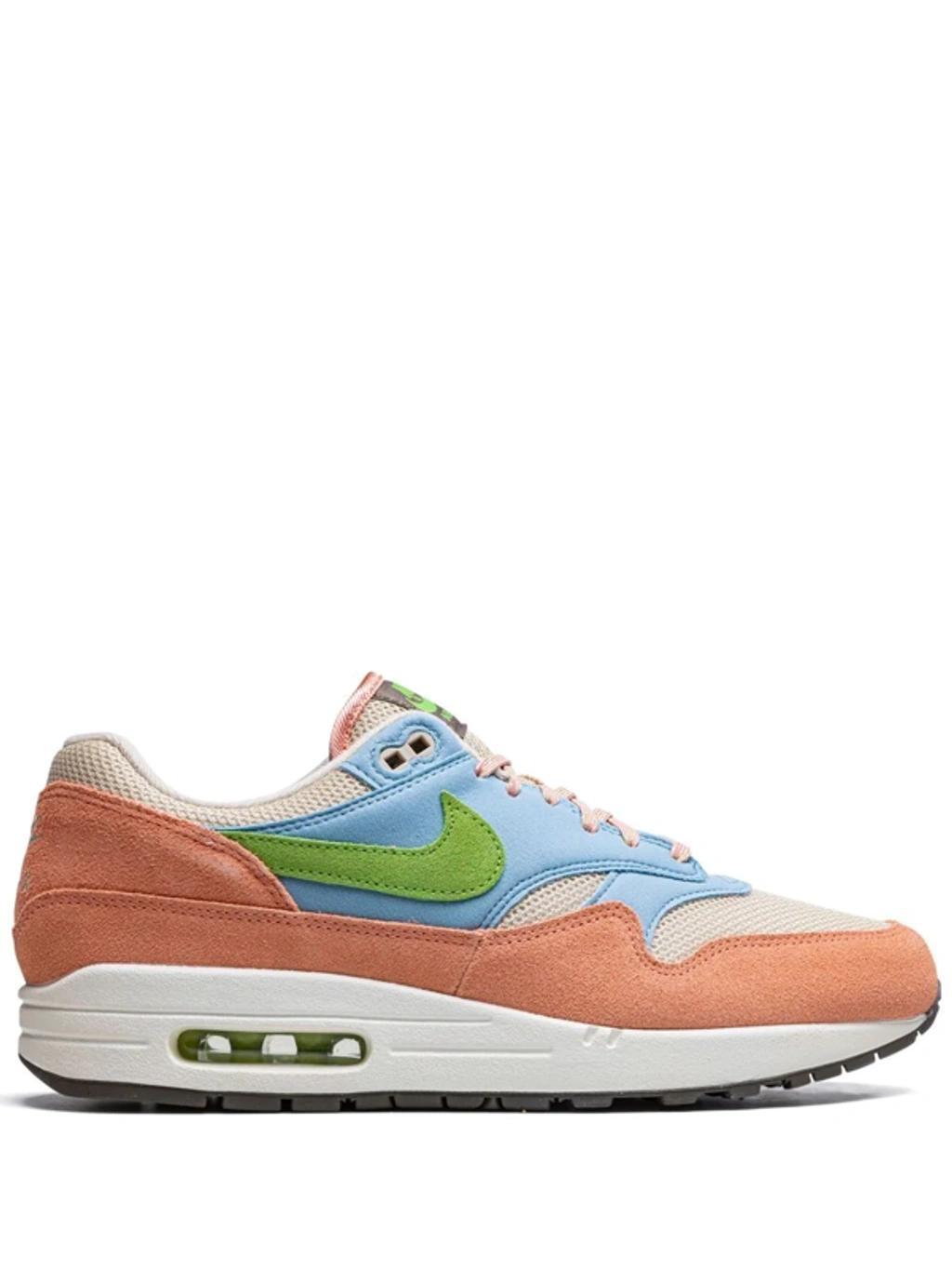 Air Max 1 Panelled Suede And Mesh Low-top Trainers In Multicolor Product Image