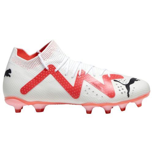 PUMA Mens Future Pro FG/AG - Soccer Shoes White/Black/Fire Orchid Product Image