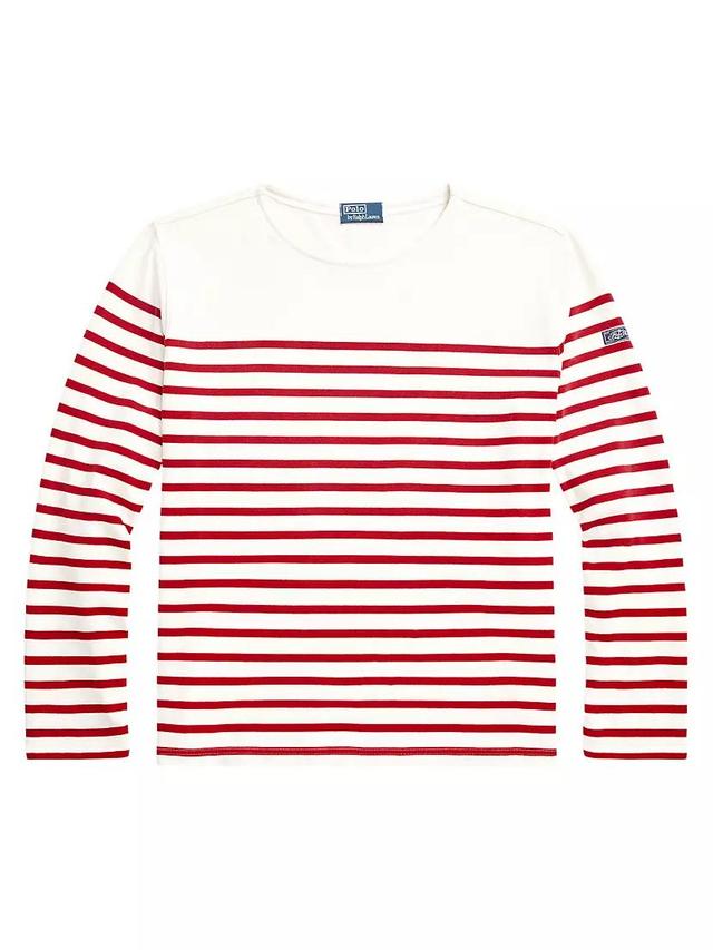 Striped Cotton Long-Sleeve T-Shirt Product Image