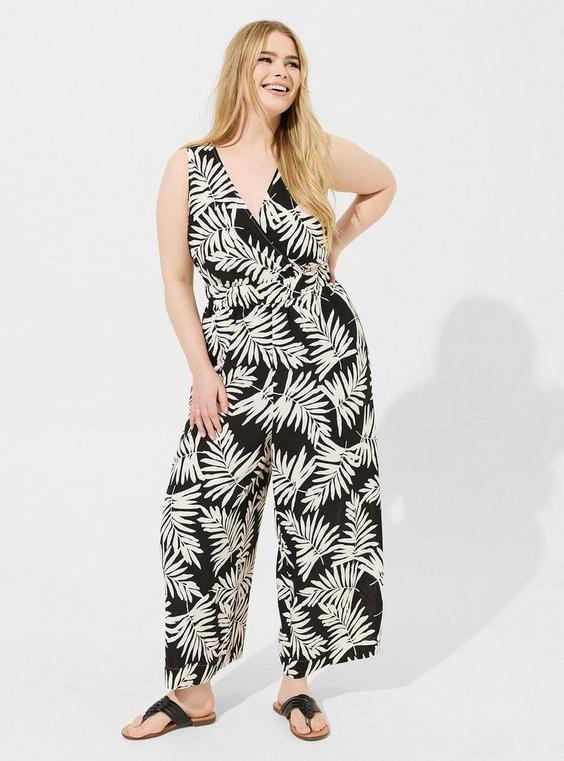 Vacation Surplice Wide Leg Jumpsuit Product Image