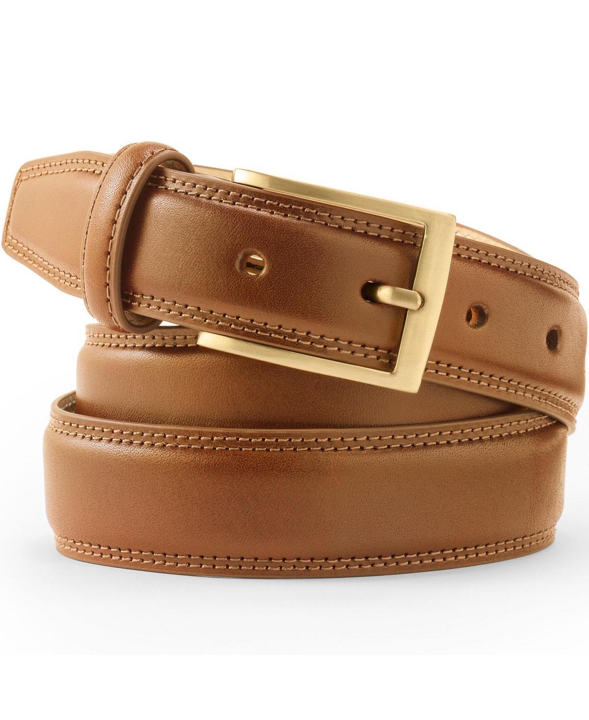 Mens Lands End Big Glove Leather Belt Brown Product Image