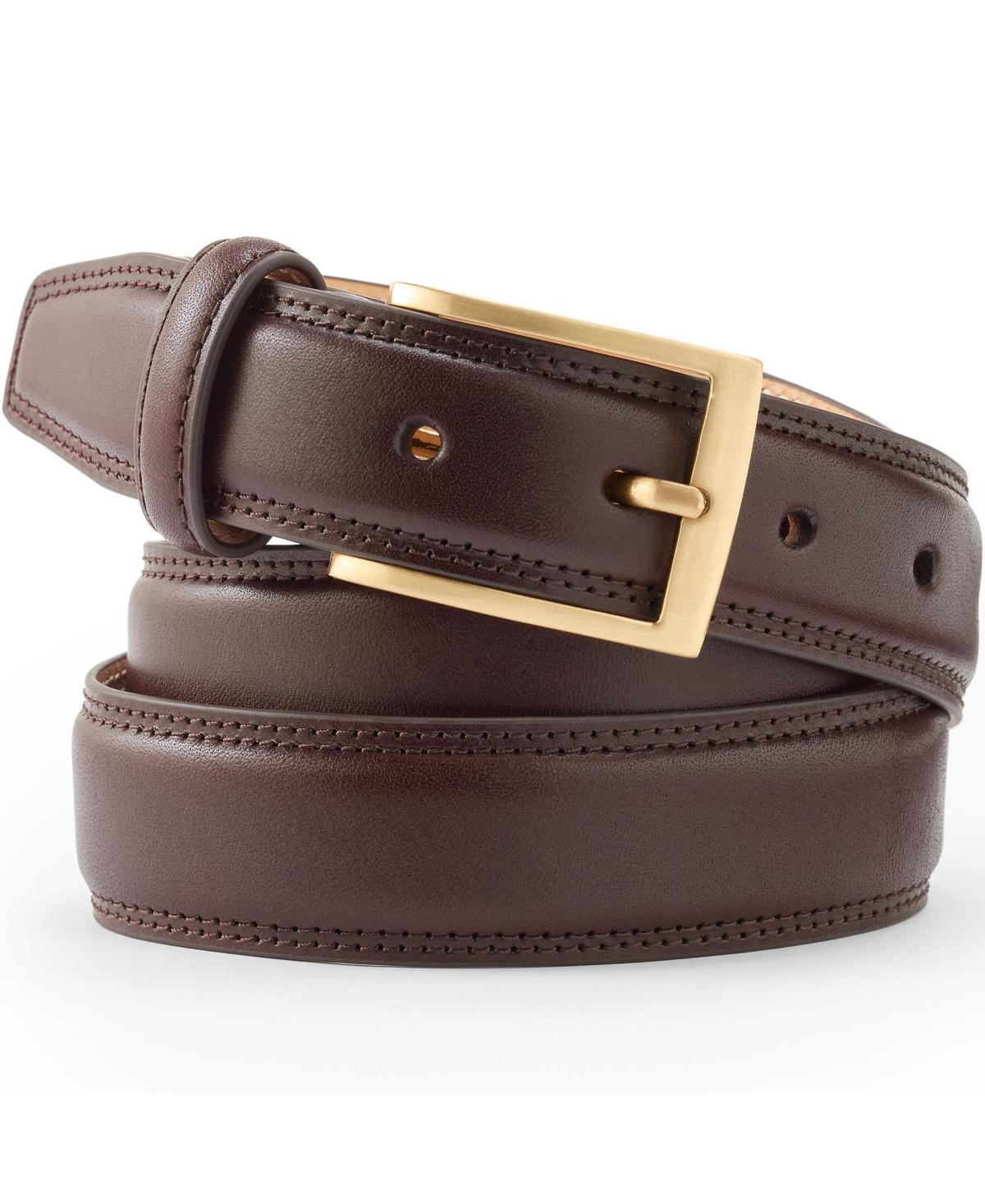 Mens Lands End Big Glove Leather Belt Brown Product Image