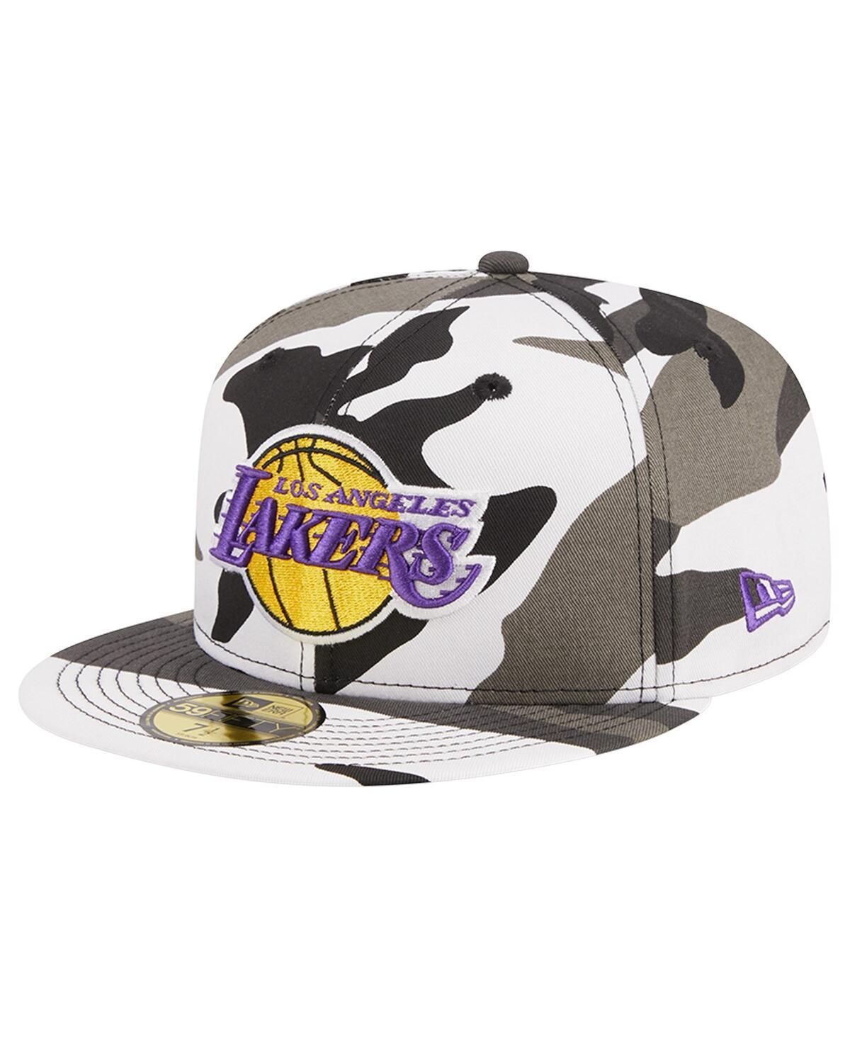 Mens New Era Los Angeles Lakers Snow Camo 59FIFTY Fitted Hat Product Image