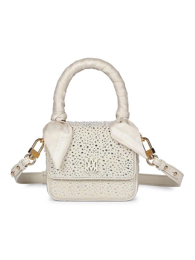 Womens Micro MA Crystal-Embellished Leather Crossbody Bag Product Image