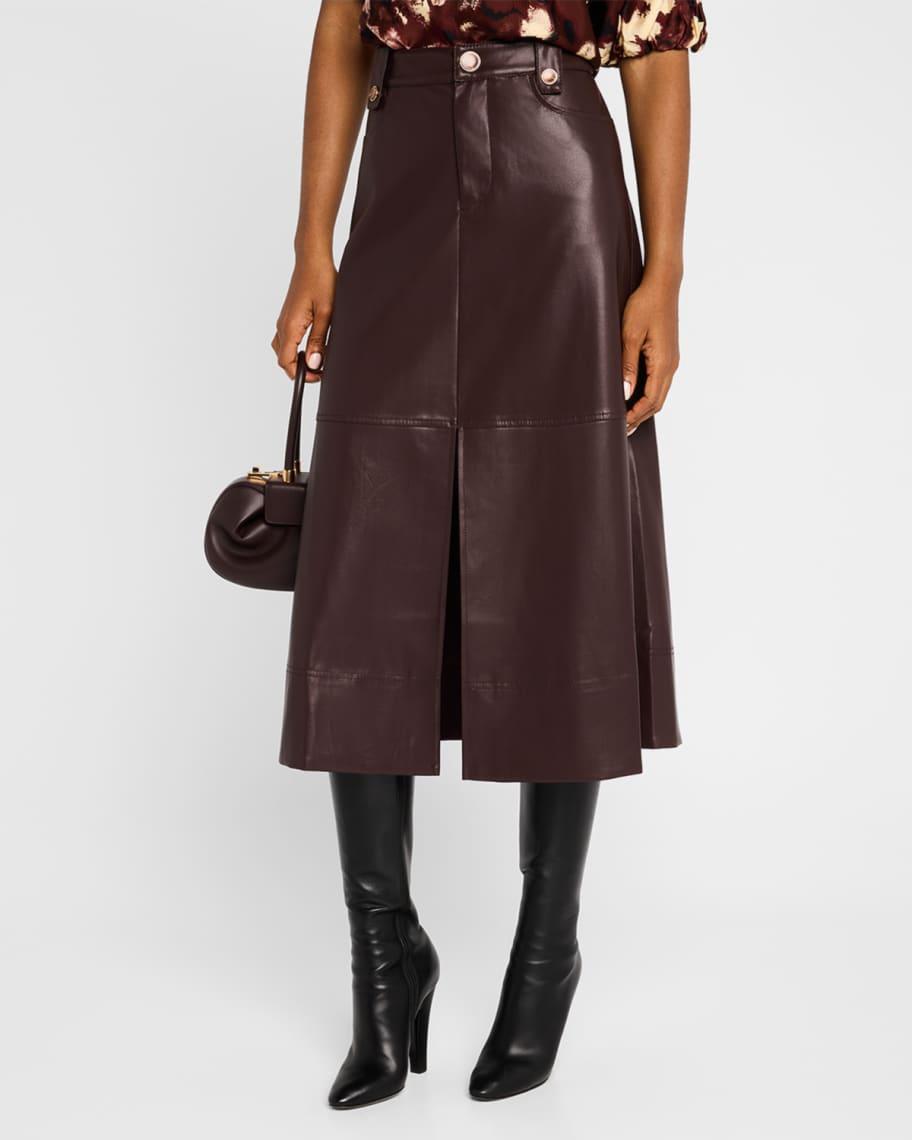 Hudie Vegan Leather Skirt Product Image