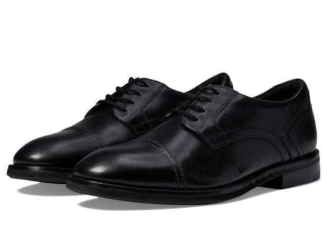 Clarks Un Hugh Cap (Black Leather) Men's Shoes Product Image