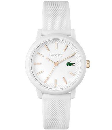 Lacoste Womens 12.12 Quartz Analog White Silicone Strap Watch Product Image