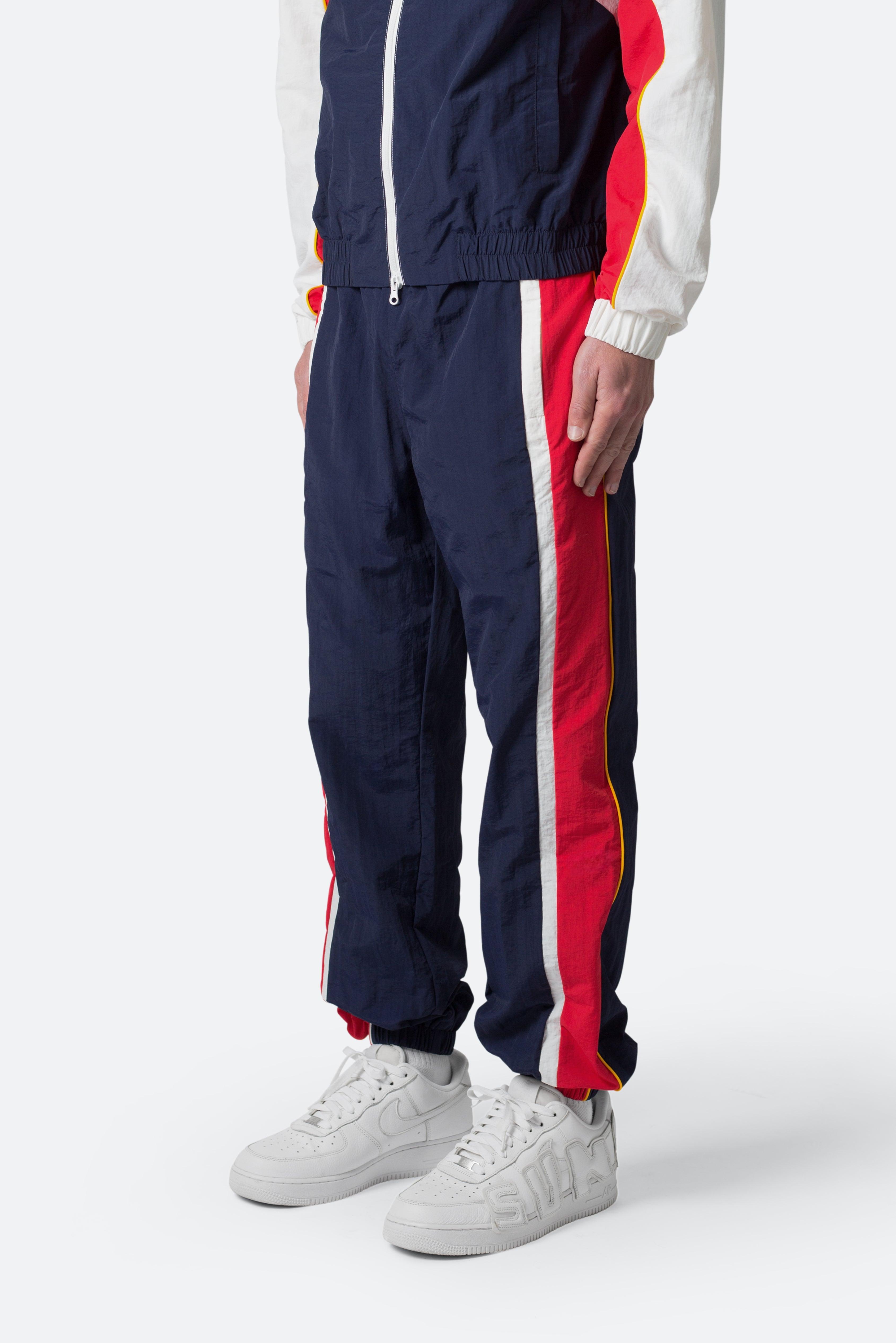 Nylon Track Pants - Red/White/Blue Product Image