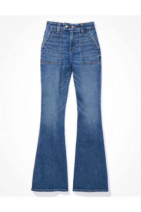 AE Next Level Curvy Super High-Waisted Flare Jean Women's Product Image