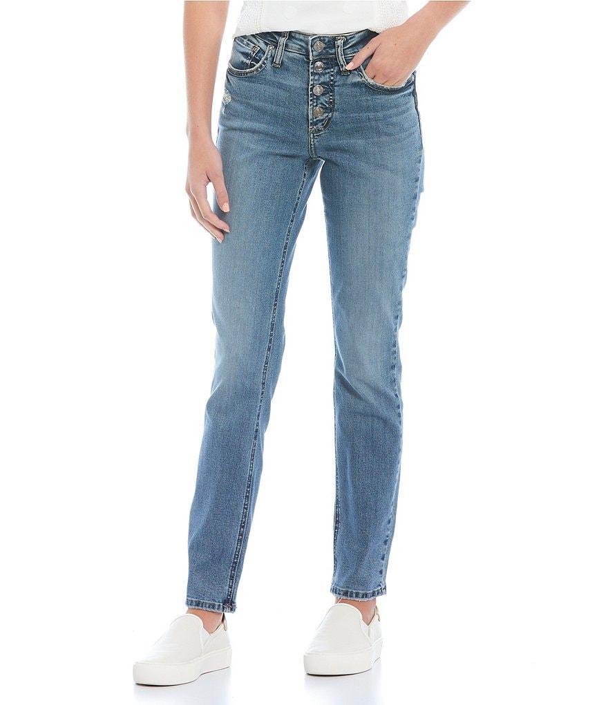 Silver Jeans Co. Most Wanted Button Front Straight Jeans product image