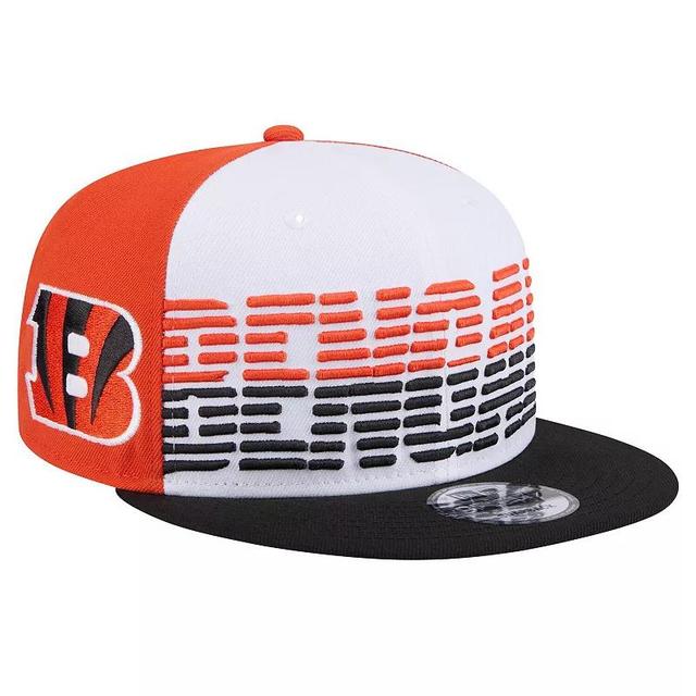 Mens New Era /Black Cincinnati Bengals Throwback Space 9FIFTY Snapback Hat Product Image